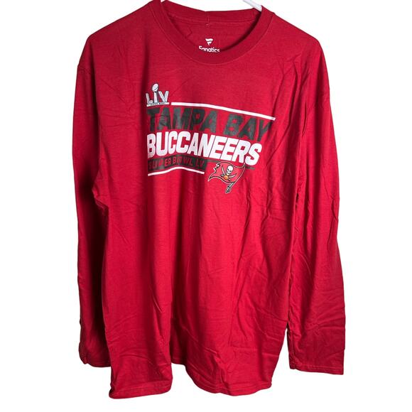NFL Super Bowl LV Bucs Men's Team Roster Long Sleeve RED NWT SIZE XL - Picture 4 of 9